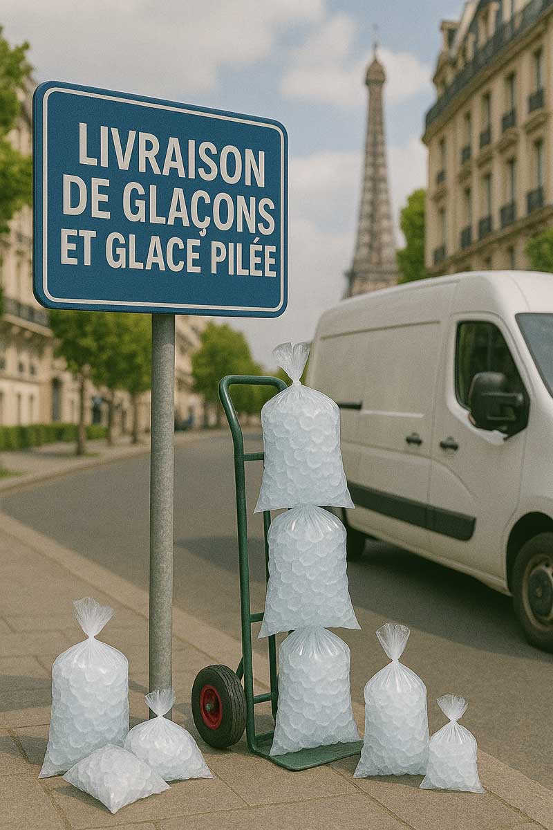 Livraison de glaçons et glace pilée à Paris 7j/7