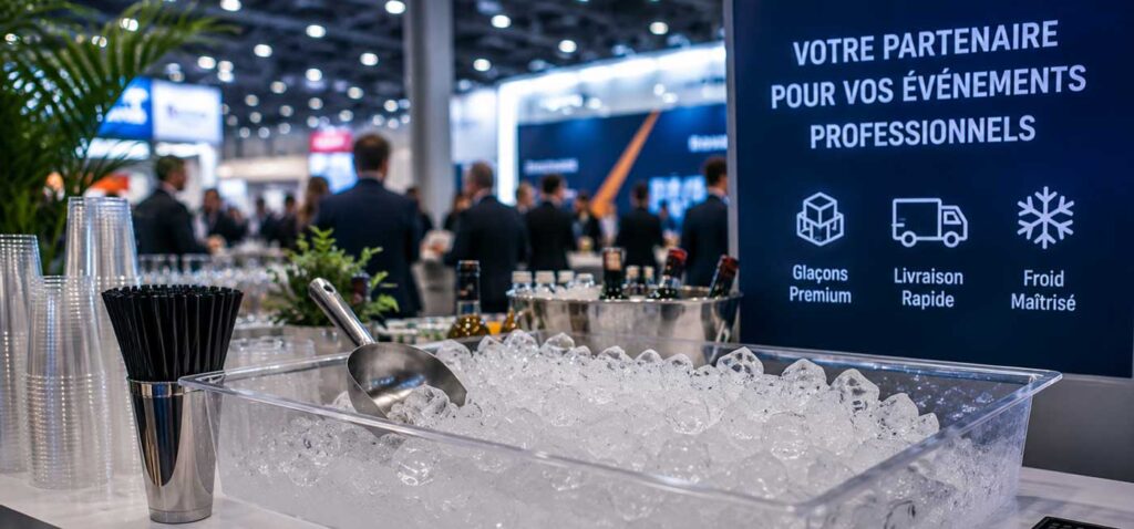 Glaçons pour stand événementiel : quelle quantité prévoir ?