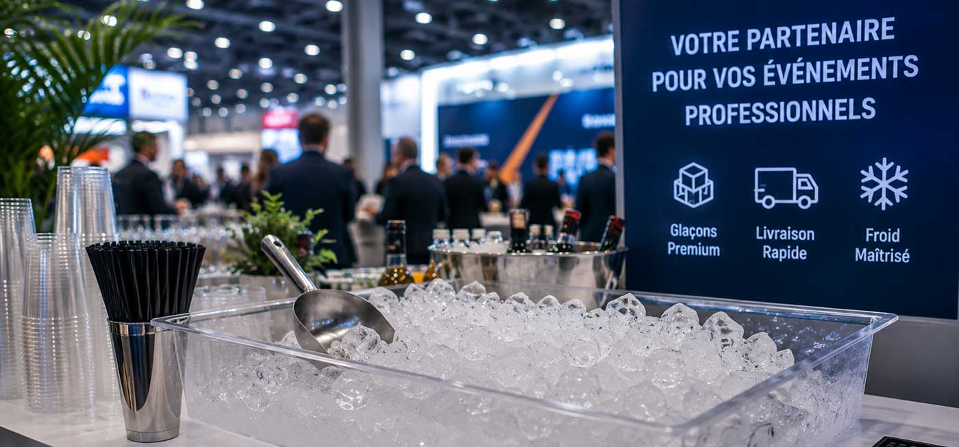 Glaçons pour stand événementiel : quelle quantité prévoir ?