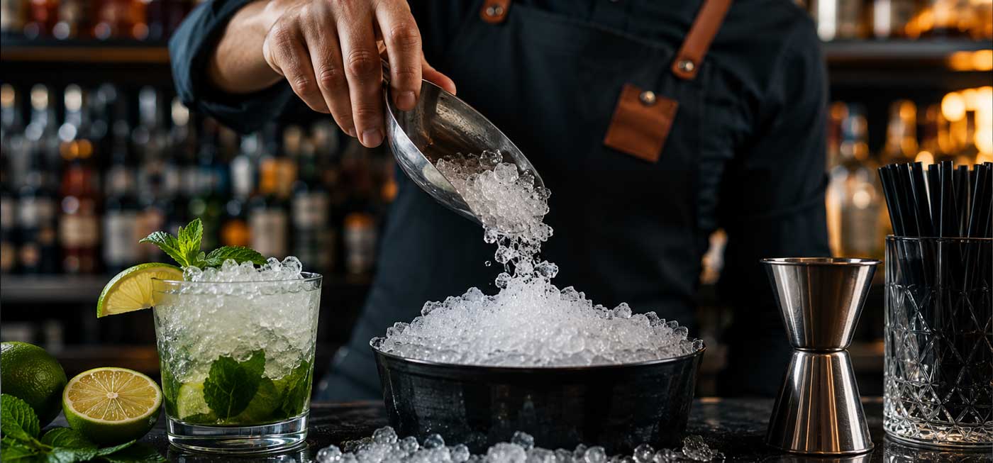 Livraison de glace pilée pour restaurants et bars à Paris